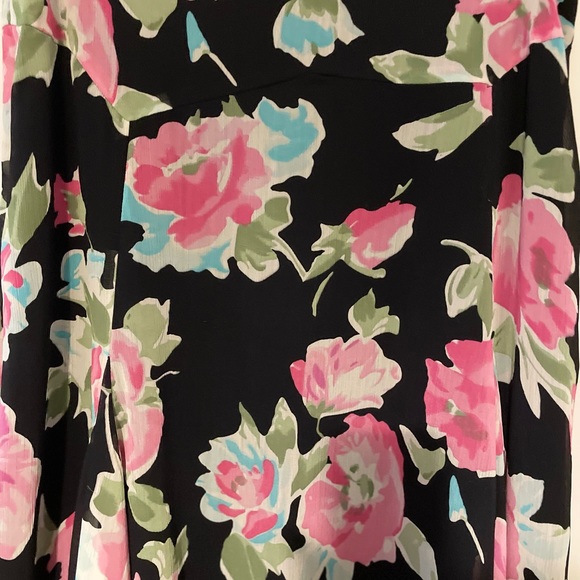 Chaps Lightweight Polyester chiffon floral print skirt - Picture 2 of 2